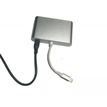 Microconnect LIGHT-HUB4 rozhranie hub Lightning 480 Mbit/s strieborný