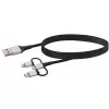 USB kábel Schwaiger LKU 100 1,5m USB 2.0 A Micro-USB B čierny strieborný