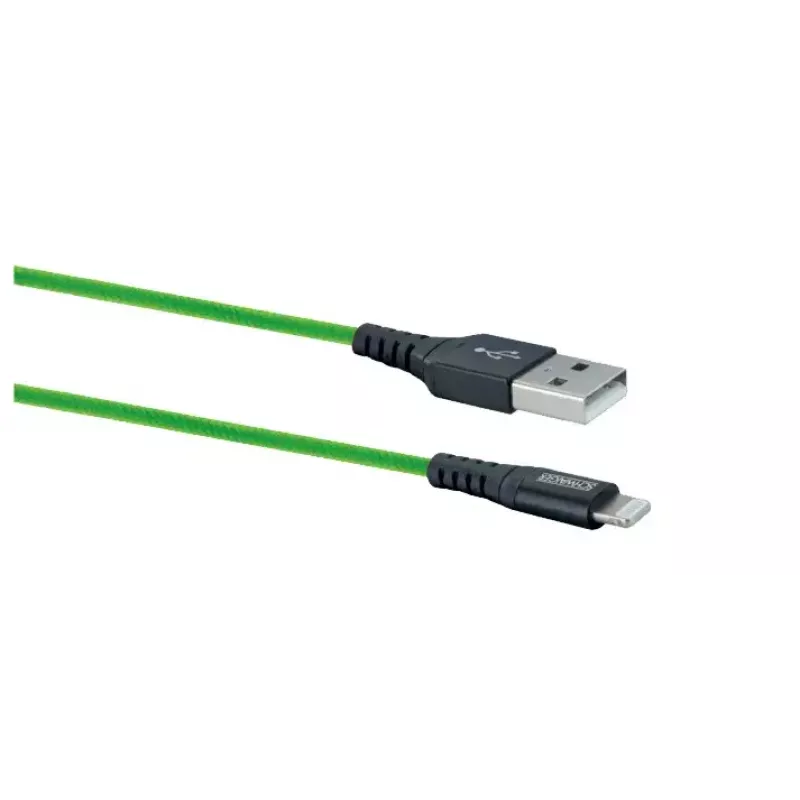 Mobilný kábel Schwaiger LPRO420 501 zelený 1,2 m USB A Lightning