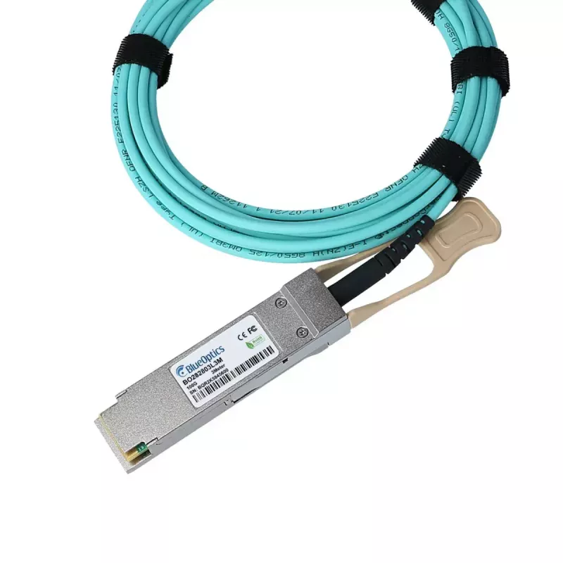 Sieťový kábel BlueOptics MFA1A00-C003-TG-BO QSFP28 AOC 3m tyrkysový