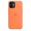 Kryt Apple iPhone 12 mini silikónové puzdro s MagSafe kumquat