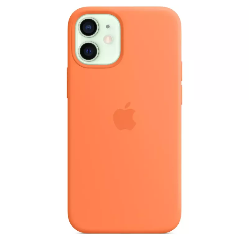 Kryt Apple iPhone 12 mini silikónové puzdro s MagSafe kumquat