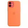 Kryt Apple iPhone 12 mini silikónové puzdro s MagSafe kumquat