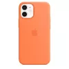 Kryt Apple iPhone 12 mini silikónové puzdro s MagSafe kumquat
