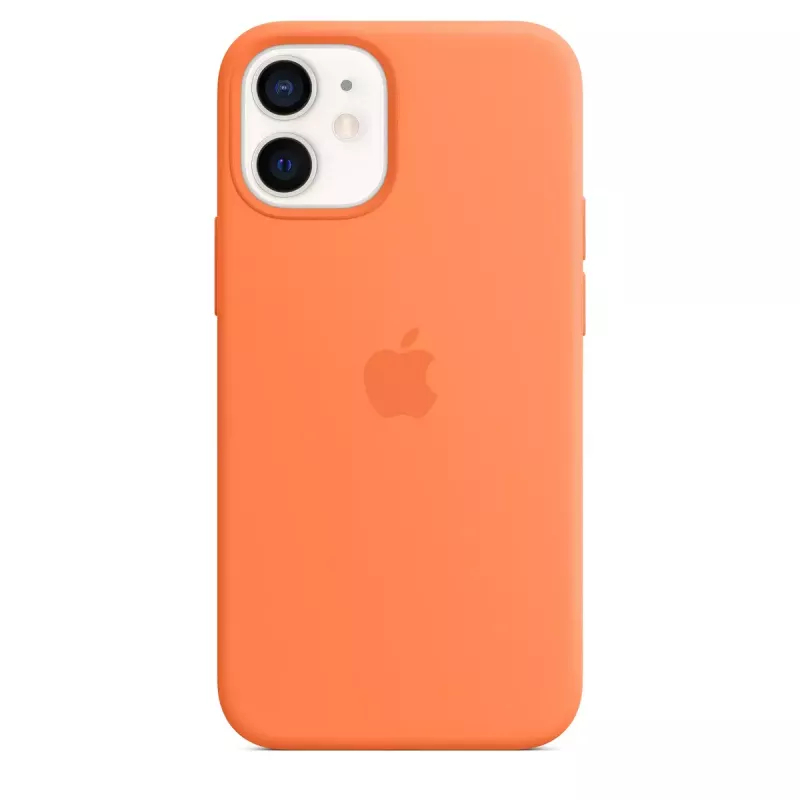 Kryt Apple iPhone 12 mini silikónové puzdro s MagSafe kumquat
