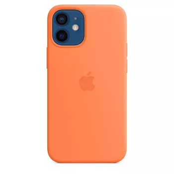 Kryt Apple iPhone 12 mini silikónové puzdro s MagSafe kumquat