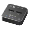 CoreParts MS-CLONER-SATA dokovacia stanica pre úložisko USB 3.2 Gen 2 (3.1 Gen 2) Type-C čierna