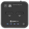 CoreParts MS-CLONER-SATA dokovacia stanica pre úložisko USB 3.2 Gen 2 (3.1 Gen 2) Type-C čierna