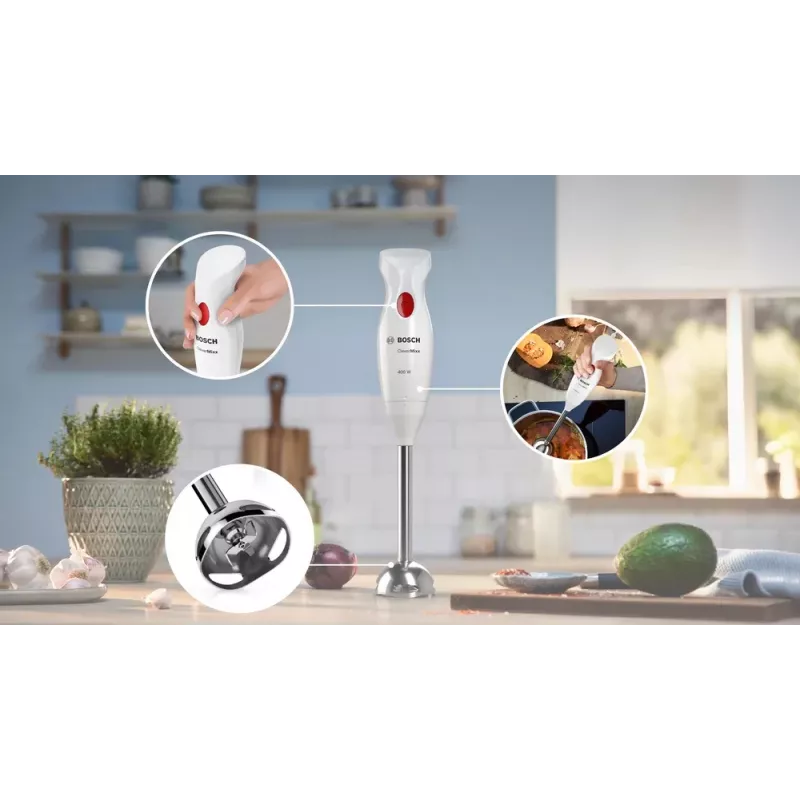 Bosch MSM24500 tyčový mixér 400 W červená, biela