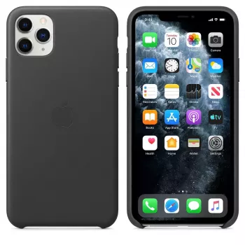 Puzdro Apple iPhone 11 Pro Max kožené puzdro čierna