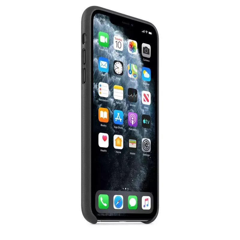 Puzdro Apple iPhone 11 Pro Max kožené puzdro čierna