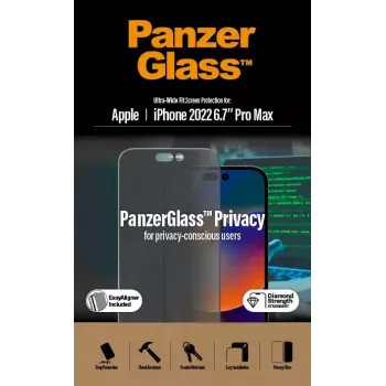 PanzerGlass ® Ochranné sklo proti videniu iPhone 14 Pro Max | Ultra-Wide Fit s EasyAligner