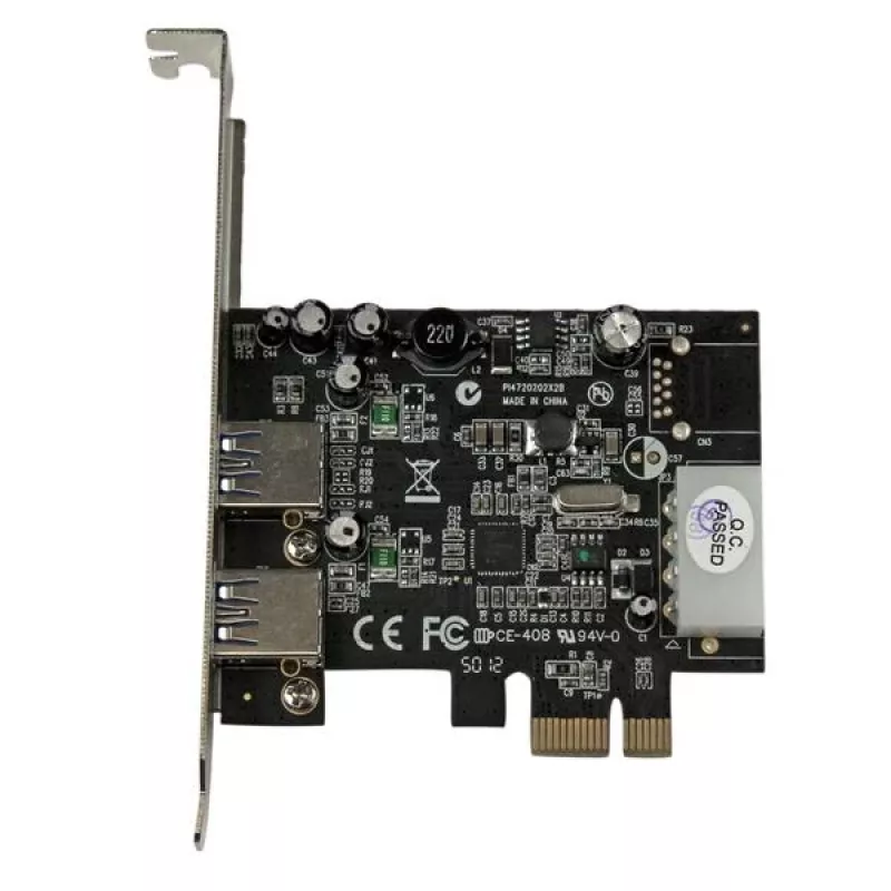 StarTech.com 2-portový PCI Express (PCIe) SuperSpeed USB 3.0 adaptér karty s UASP - LP4 napájanie