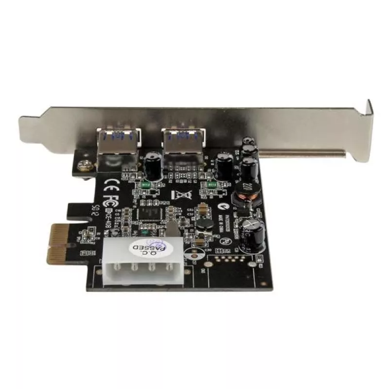 StarTech.com 2-portový PCI Express (PCIe) SuperSpeed USB 3.0 adaptér karty s UASP - LP4 napájanie