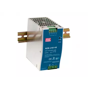 LevelOne 48V DC priemyselný napájací zdroj, 240W, DIN lišta, PoE