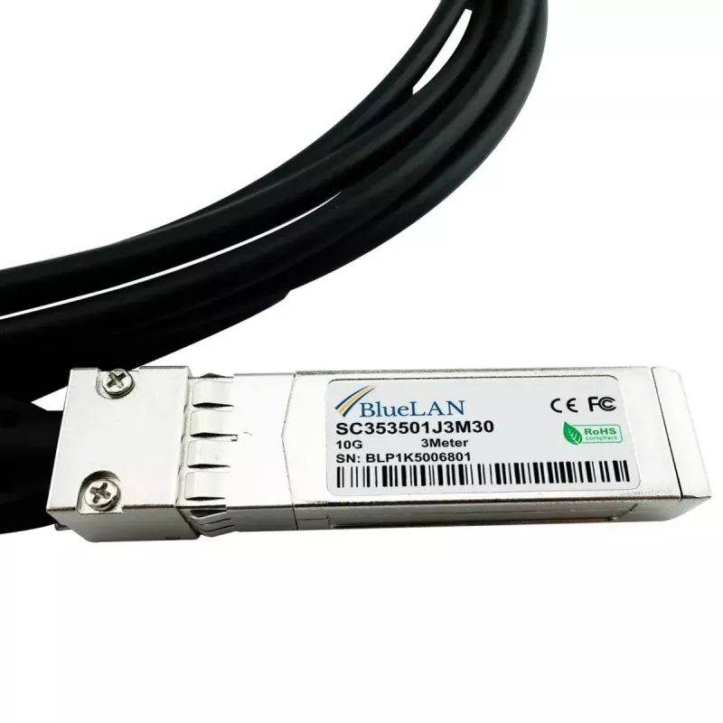 SFP+ kábel BlueOptics QFX-SFP-DAC-3M-BL 3 m konektor samec/konektor samec