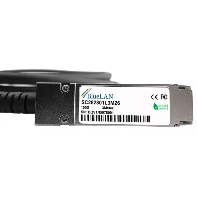 InfiniBand/optický kábel BlueOptics QSFP28-DAC-2M-PS-BL 2 m konektor samec/konektor samec