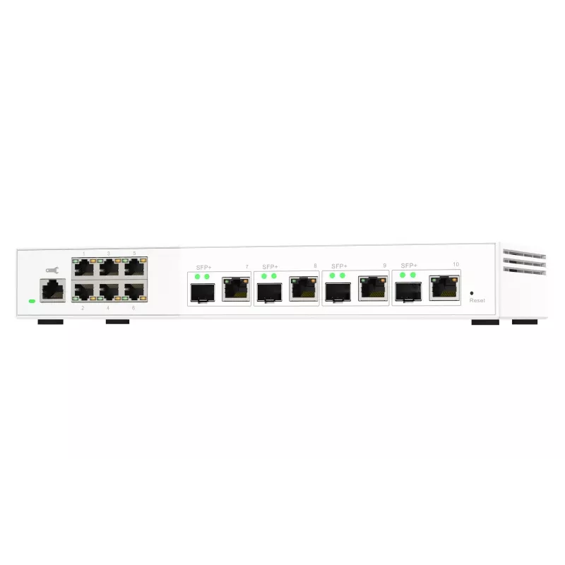 QNAP QSW-M2106-4C sieťový switch upravovaný L2 2,5G Ethernet (100/1000/2500) biely