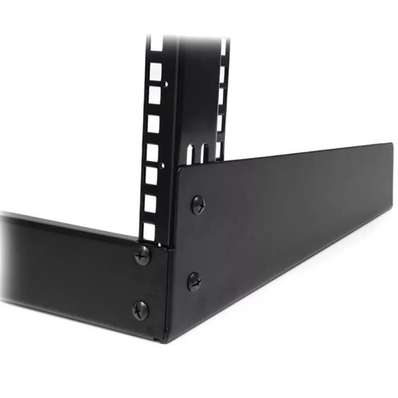 StarTech.com 2-Post 12U Desktop-Server-Rack, malý otvorený 19-palcový počítačový rack, kompaktný sieťový rack pre AV/štúdiové/dátové/IT vybavenie – samostatne stojaci dvojstĺpikový rack pre domáce/kancelárske použitie