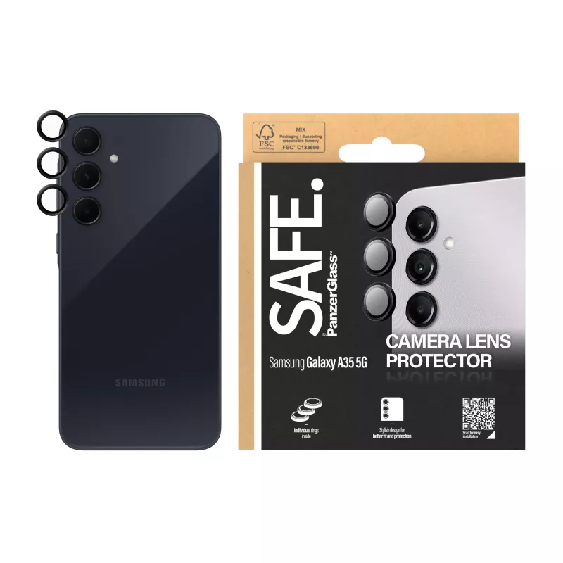 PanzerGlass SAFE. by ® ochrana objektívu fotoaparátu čierna Samsung Galaxy A35 5G