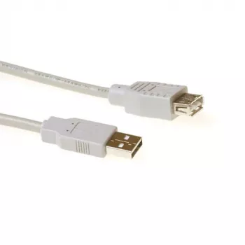 ACT USB 2.0 A samec - USB A samica slonovina 3,00 m, 3 m, USB A, USB A, USB 2.0, 0,48 Gbit/s, slonovina