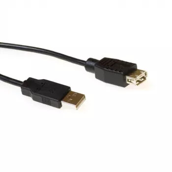 ACT USB 2.0 A samec - USB A samica čierna 0,50 m