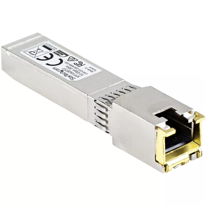 StarTech.com MSA kompatibilný SFP+ transceiver modul - 10GBASE-T ~ MSA nekódovaný SFP+ modul - 10GBASE-T - SFP na RJ45 Cat6/Cat5e - 10GE Gigabit Ethernet SFP+ - RJ-45 30 m