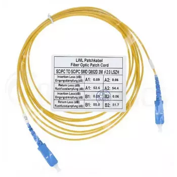 Optický kábel BlueOptics SFP2222BU50MK SC G.657.A1 50 m žltý