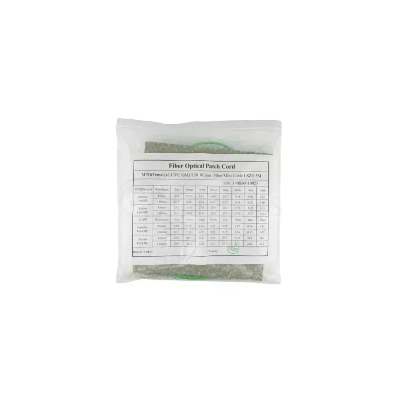Optický kábel BlueOptics SFP5141GU1MKB MPO 4x LC OM5 1 m limetková