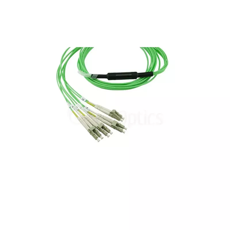 Optický kábel BlueOptics SFP5141GU2MKB MPO 4x LC OM5 2 m limetková