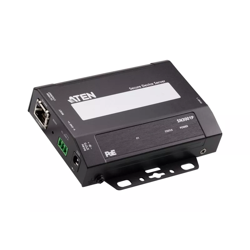 ATEN 1-portový RS-232 Secure Device Server s PoE, 10/100Base-T(X), 210 g