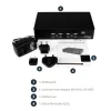 StarTech.com 4-portový USB DisplayPort KVM prepínač s audio, 3840 x 2400 pixelov, čierny