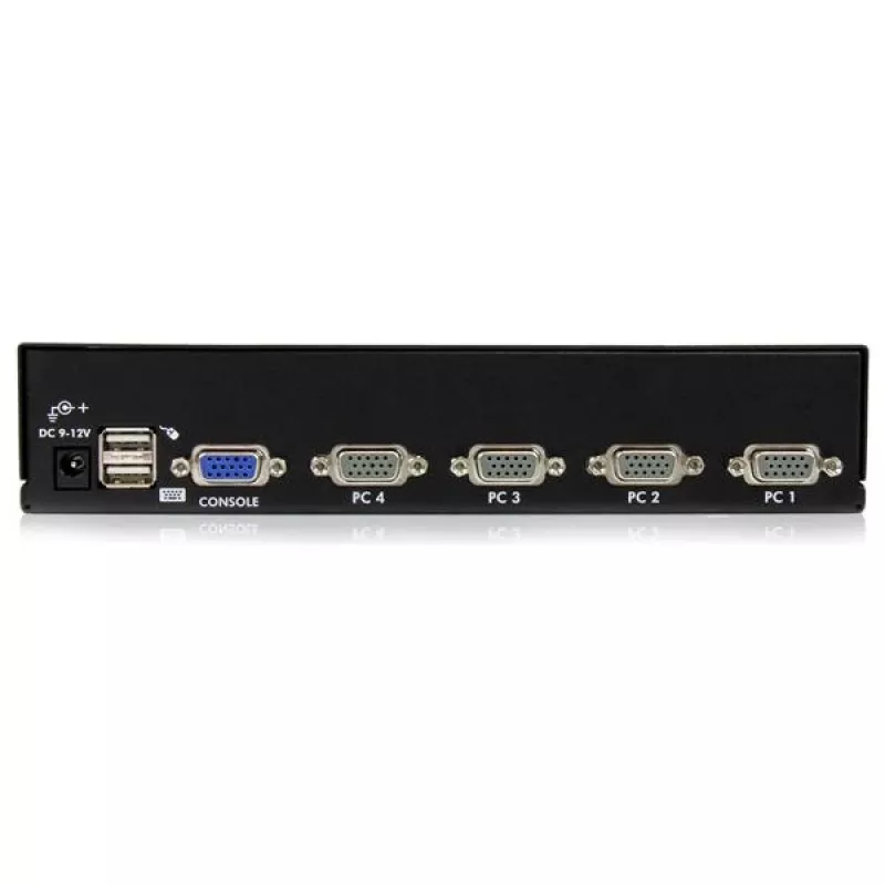 StarTech.com 4-portový 1HE rackový USB KVM prepínač s OSD, 1920 x 1440 pixelov, racková montáž, 5,4 W, 1HE, čierna