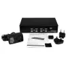 StarTech.com 4-portový 1HE rackový USB KVM prepínač s OSD, 1920 x 1440 pixelov, racková montáž, 5,4 W, 1HE, čierna