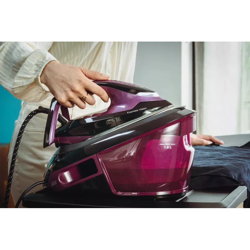 Tefal Express Vision SV8152 2800 W 1,8 l Durilium AirGlide Autoclean žehliaca plocha fialová, čierna