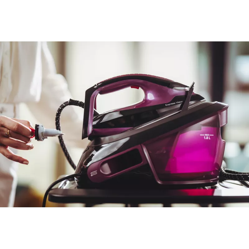 Tefal Express Vision SV8152 2800 W 1,8 l Durilium AirGlide Autoclean žehliaca plocha fialová, čierna
