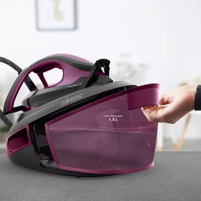 Tefal Express Vision SV8152 2800 W 1,8 l Durilium AirGlide Autoclean žehliaca plocha fialová, čierna