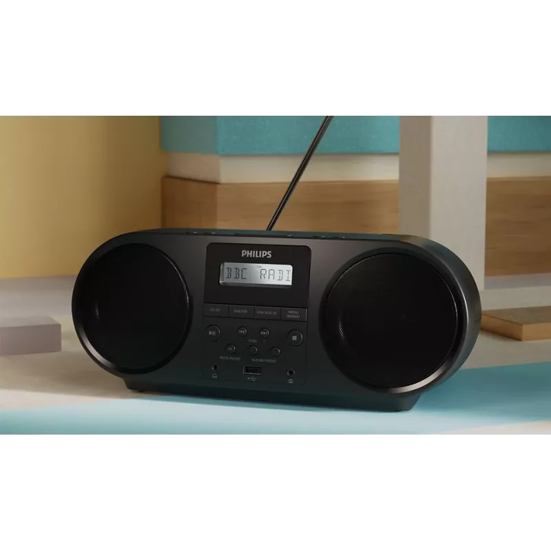 Philips TAZ6000/10 CD prehrávač čierny prenosný CD prehrávač