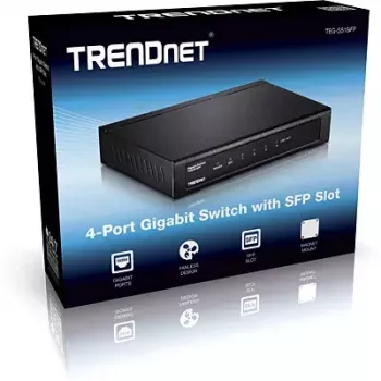Neupravovateľný sieťový switch Trendnet TEG-S51SFP