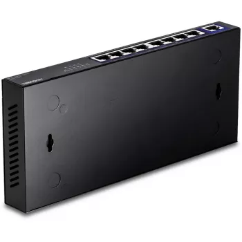 TRENDnet TEG-S591 neupravovateľný 8-portový 2,5G Ethernet switch, 100/1000/2500, 60 Gbit/s, MAC tabuľka 4000, montovateľný na stenu