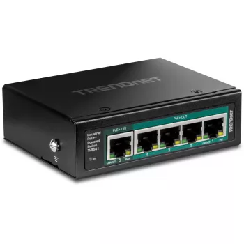 Sieťový switch TRENDnet TI-B541 neupravovateľný 5-portový Gigabit Ethernet (10/100/1000) s PoE, čierna