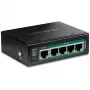 Sieťový switch TRENDnet TI-B541 neupravovateľný 5-portový Gigabit Ethernet (10/100/1000) s PoE, čierna