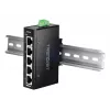 Sieťový switch TRENDnet TI-ELC50 neupravovateľný 5-portový Fast Ethernet (10/100), 9,6–60 V, montáž na stenu/DIN lištu