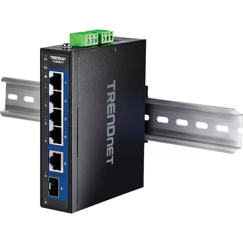 Trendnet TI-G50611 priemyselný neupravovateľný 6-portový 2.5G Ethernet switch s podporou 10G SFP