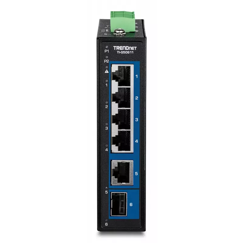 Trendnet TI-G50611 priemyselný neupravovateľný 6-portový 2.5G Ethernet switch s podporou 10G SFP