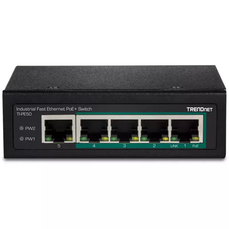 Nespravovaný switch Trendnet TI-PE50 Power over Ethernet čierna