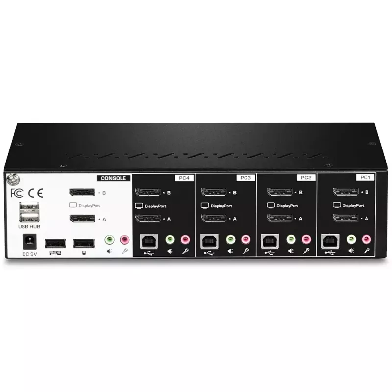 KVM switch Trendnet TK-440DP čierna strieborná