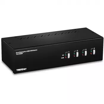 KVM switch Trendnet TK-440DP čierna strieborná