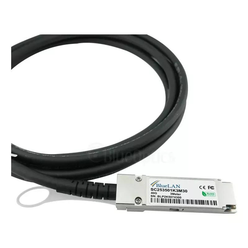 BlueLAN QSFP DAC SC253501K3M30 3m 4xSFP+ čierna