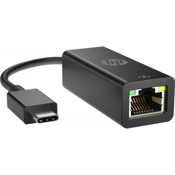 HP USB-C na RJ45 adaptér, USB Type-C, RJ-45, konektor samec, čierny, Business, Windows 10, Windows 7, Windows 8, Windows 8.1